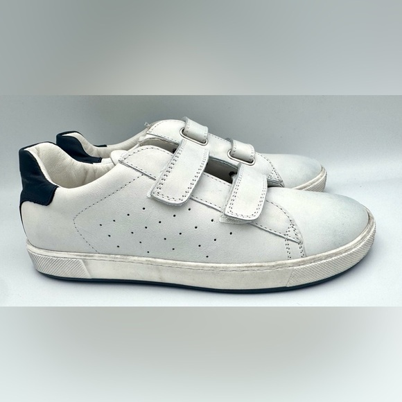 Naturino Sz 34 Hasselt 2 White and Blue Velcro Leather Sneaker NEVER WORN - Picture 4 of 8